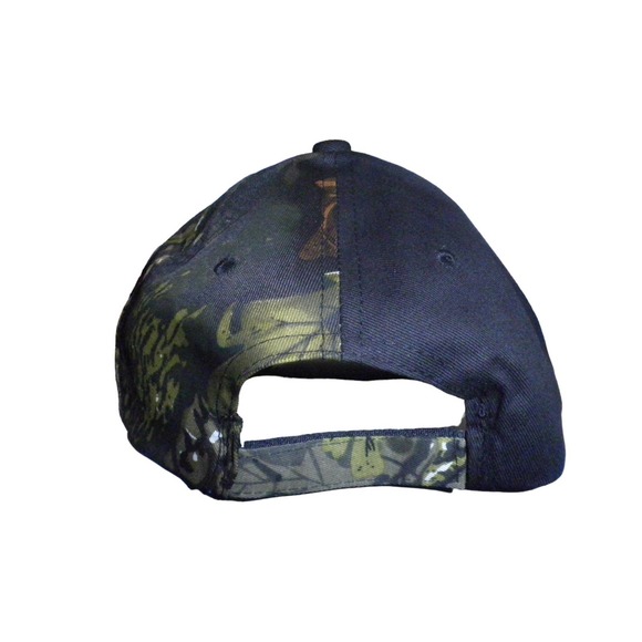 Embroidered Browning Fishing Baseball Cap, Camo/Greens, Strapback, Trucker Hat - Picture 4 of 5